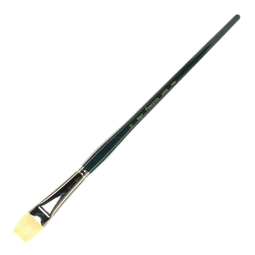 Princeton Series 5200 Ashley Paint Brush, Size 12, Bright Bristle, Hog Hair, Blue MPN:5200B-12