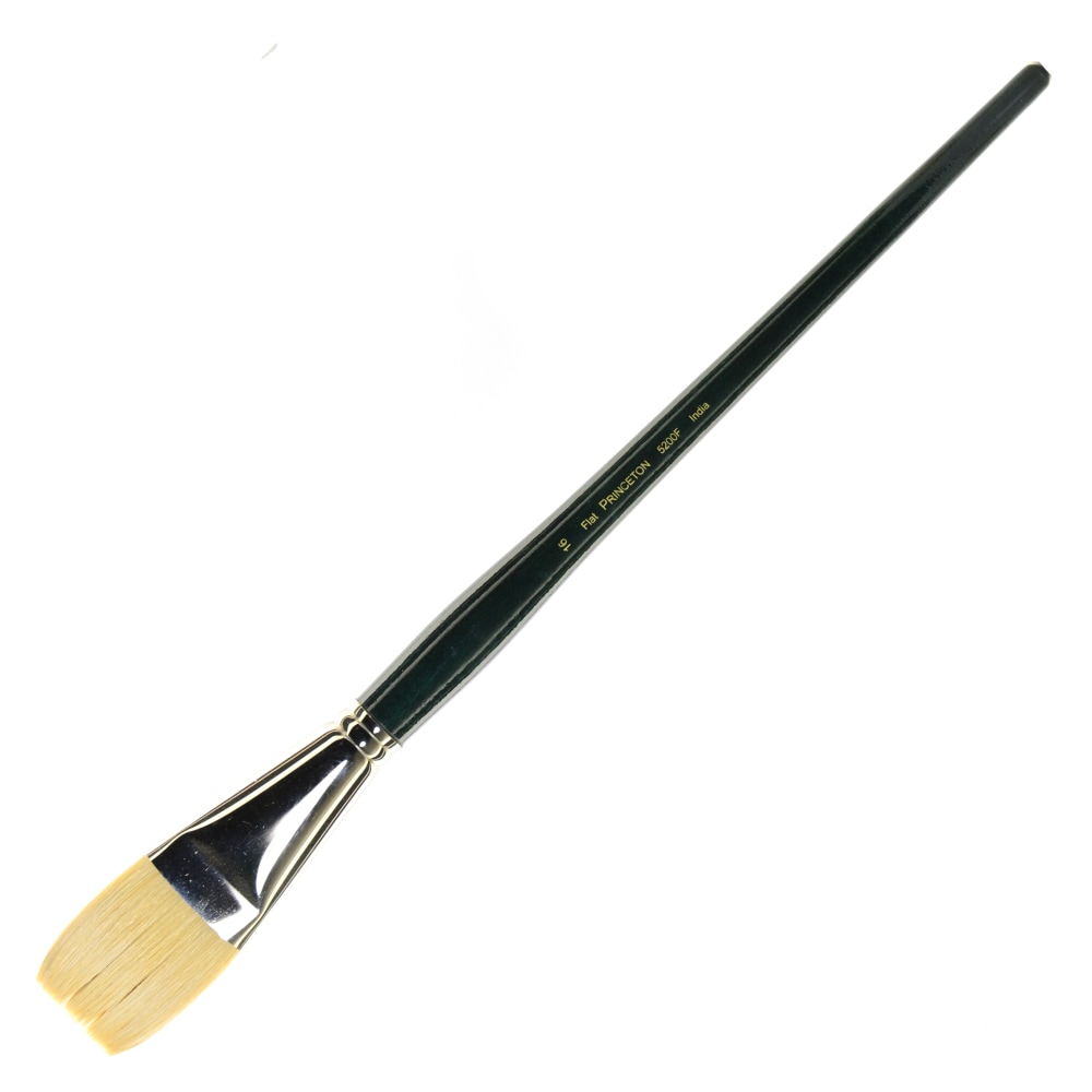 Princeton Series 5200 Ashley Paint Brush, Size 16, Flat Bristle, Hog Hair, Blue MPN:5200F-16