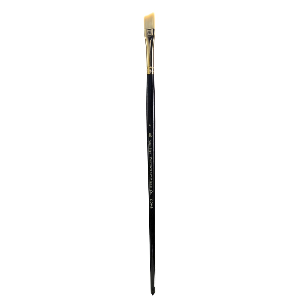 Princeton Series 6300 Dakota Paint Brush, Size 6, Angular Bright Bristle, Synthetic, Blue MPN:6300AB-6