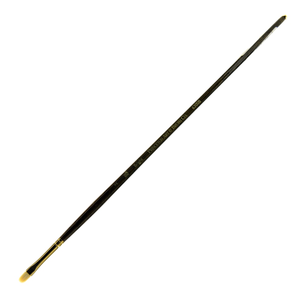 Princeton Series 6300 Dakota Paint Brush, Size 2, Bright Bristle, Synthetic, Blue MPN:6300B-2
