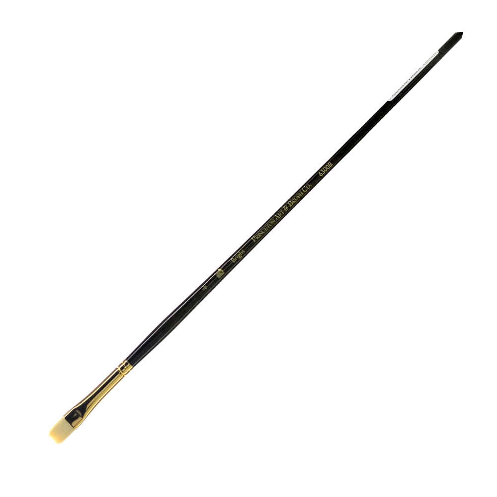 Princeton Series 6300 Dakota Paint Brush, Size 4, Bright Bristle, Synthetic, Blue MPN:6300B-4