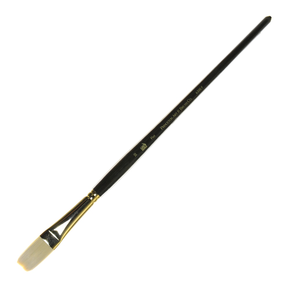 Princeton Series 6300 Dakota Paint Brush, Size 10, Flat Bristle, Synthetic, Blue MPN:6300F-10