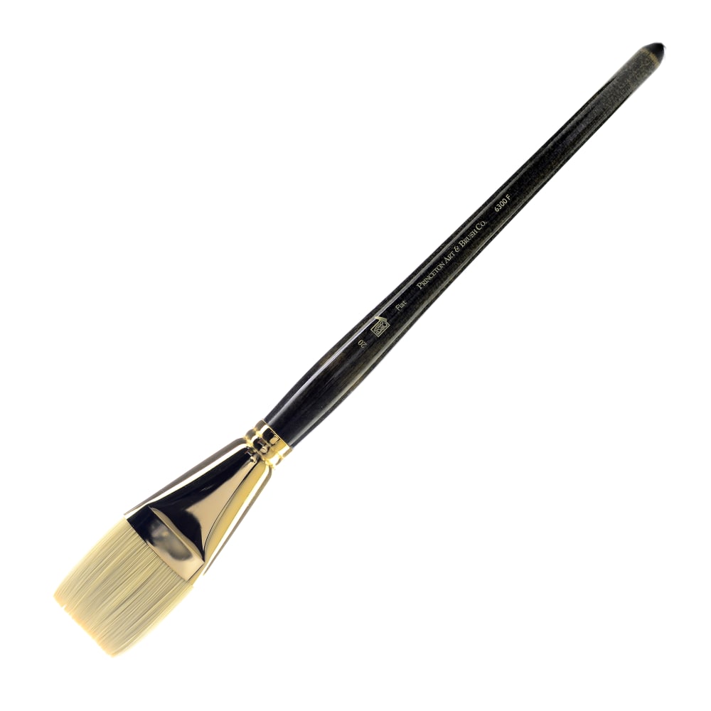 Princeton Series 6300 Dakota Paint Brush, Size 20, Flat Bristle, Synthetic, Blue MPN:6300F-20