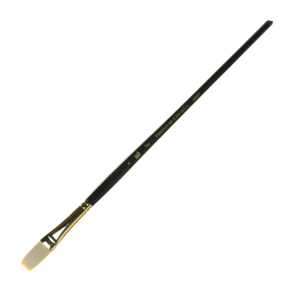 Princeton Series 6300 Dakota Paint Brush, Size 8, Flat Bristle, Synthetic, Blue MPN:6300F-8