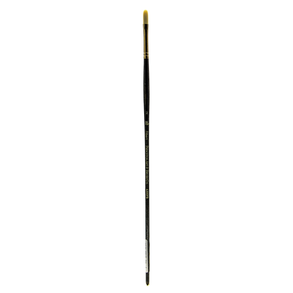 Princeton Series 6300 Dakota Paint Brush, Size 2, Filbert Bristle, Synthetic, Blue MPN:6300FB-2