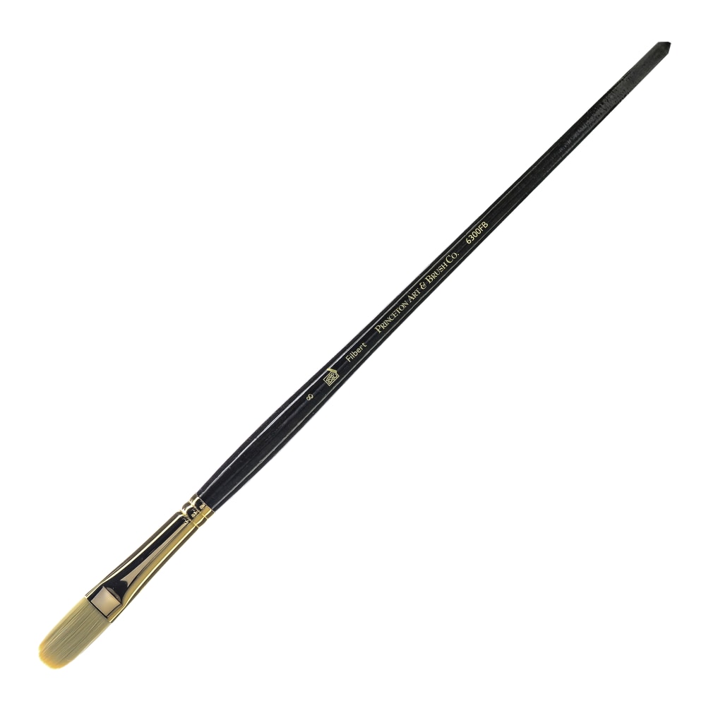 Princeton Series 6300 Dakota Paint Brush, Size 8, Filbert Bristle, Synthetic, Blue MPN:6300FB-8