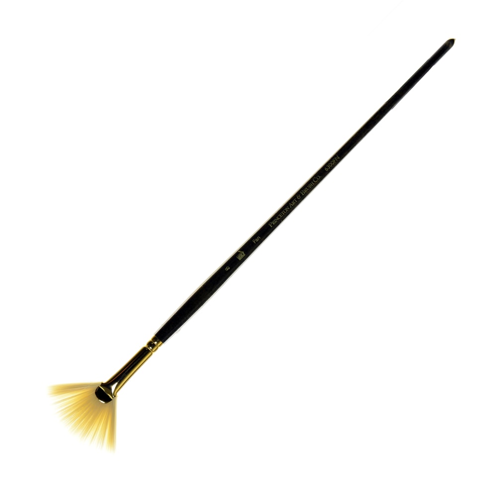Princeton Series 6300 Dakota Paint Brush, Size 8, Fan Bristle, Synthetic, Blue MPN:6300FN-8