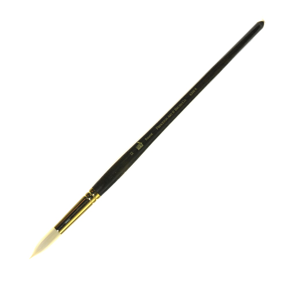 Princeton Series 6300 Dakota Paint Brush, Size 12, Round Bristle, Synthetic, Blue MPN:6300R-12