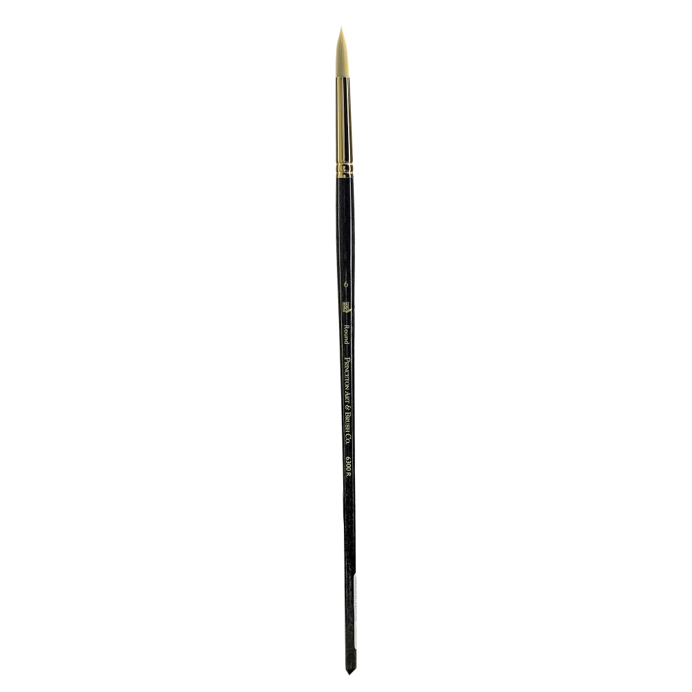 Princeton Series 6300 Dakota Paint Brush, Size 6, Round Bristle, Synthetic, Blue MPN:6300R-6