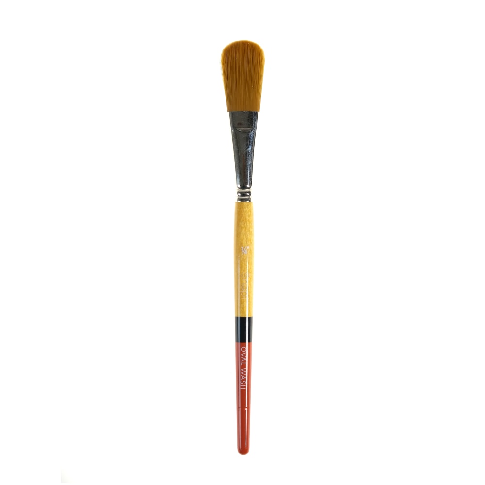 Princeton Snap Paint Brush, 3/4in, Oval Wash Bristle, Golden Taklon, Synthetic, Black MPN:9650OV-075