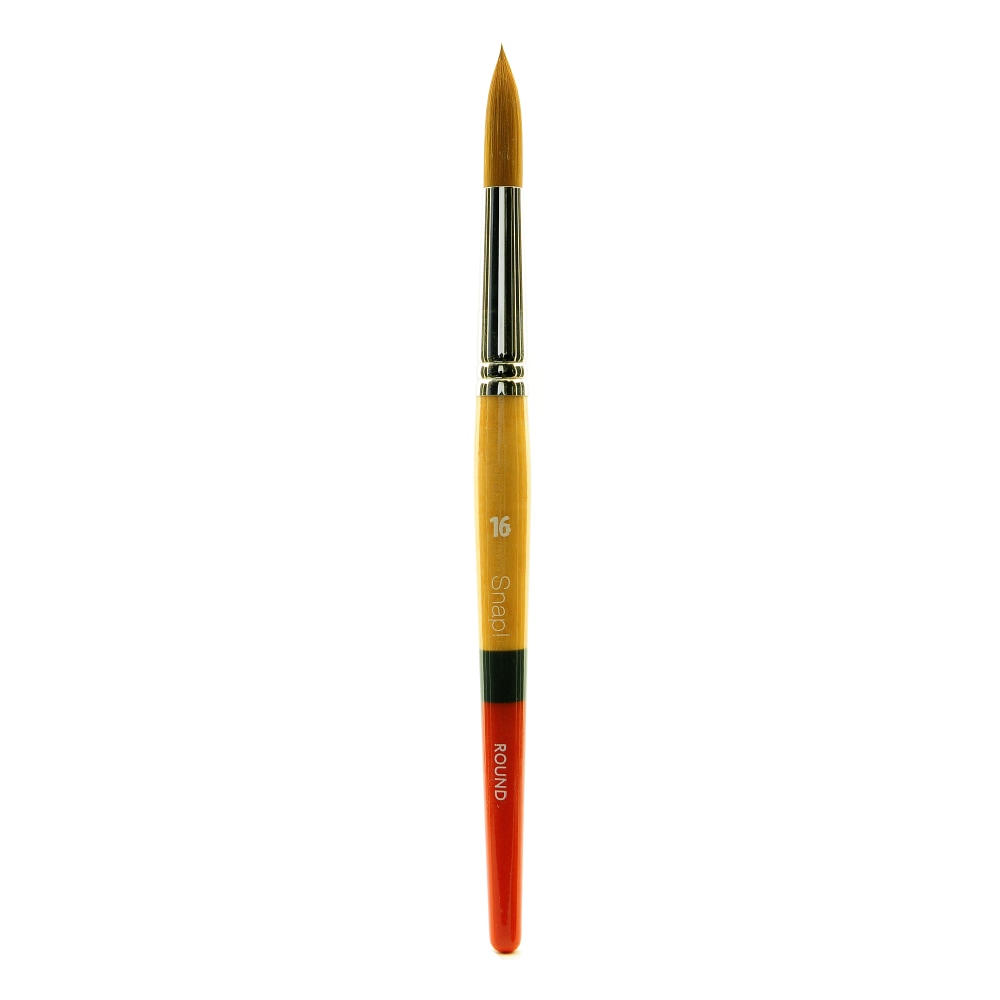 Princeton Snap Paint Brush, Series 9650, Size 16, Round, Golden Taklon, Synthetic, Multicolor MPN:9650R-16
