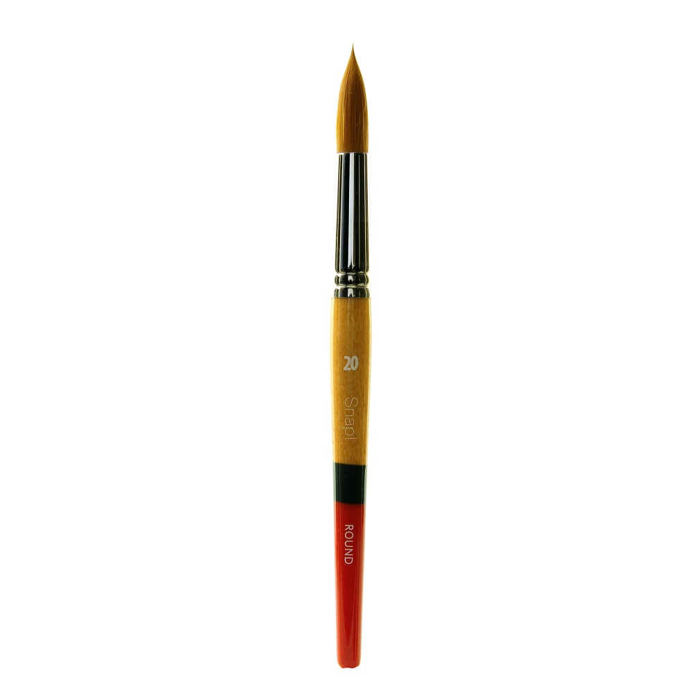 Princeton Snap Paint Brush, Series 9650, Size 20, Round, Golden Taklon, Synthetic, Multicolor MPN:9650R-20