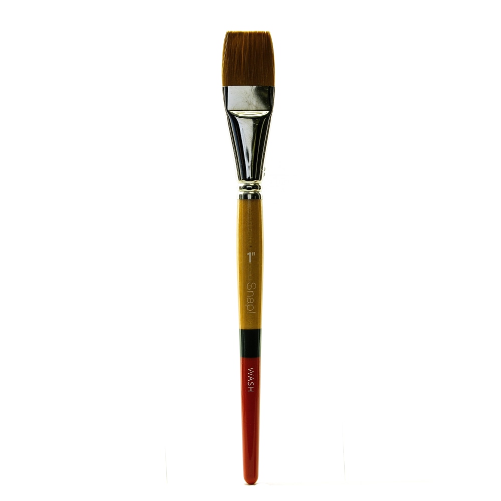 Princeton Snap Paint Brush, Series 9650, 1in, Wash Bristle, Golden Taklon, Synthetic, Multicolor MPN:9650W-100