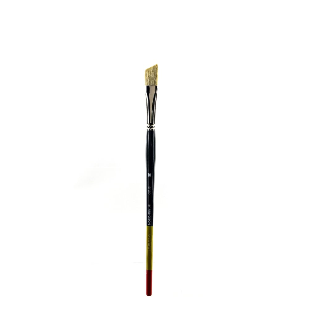 Princeton Snap Paint Brush, Size 10, Angle Bright Bristle, Synthetic, Multicolor MPN:9700AB-10