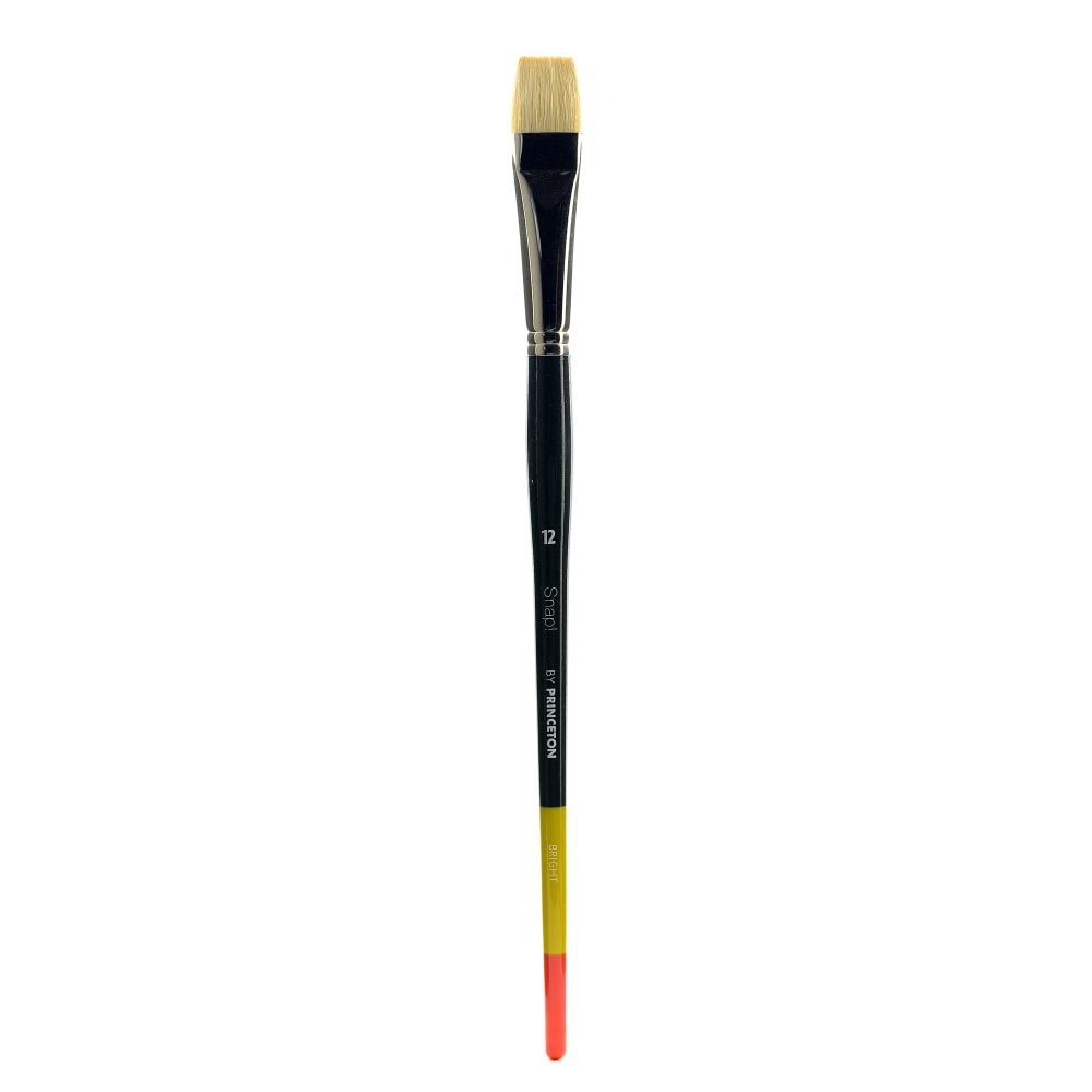 Princeton Snap Paint Brush, Size 12, Bright, Bristle, Multicolor MPN:9700B-12