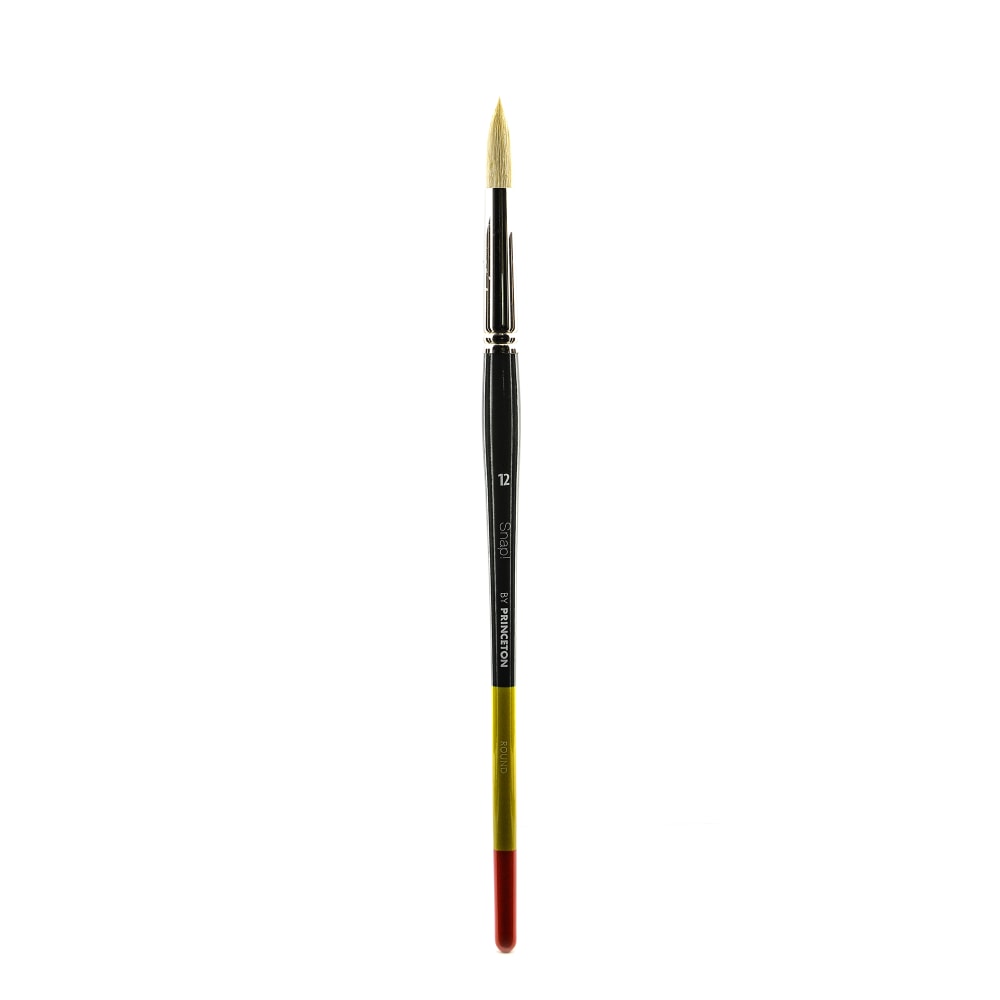 Princeton Snap Paint Brush, Size 12, Round, Bristle, Multicolor MPN:9700R-12