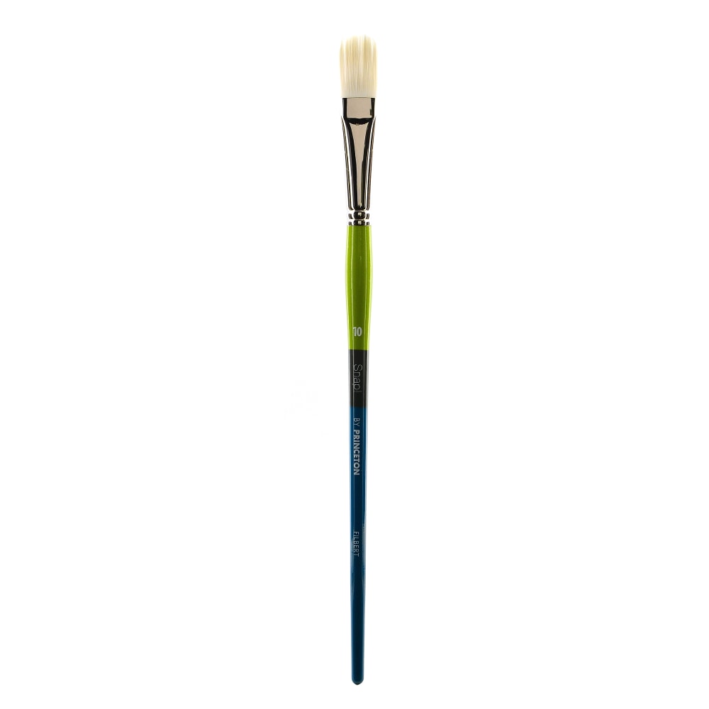 Princeton Snap Paint Brush, Series 9800, Size 10, Filbert, White Taklon, Synthetic, Multicolor MPN:9800FB-10