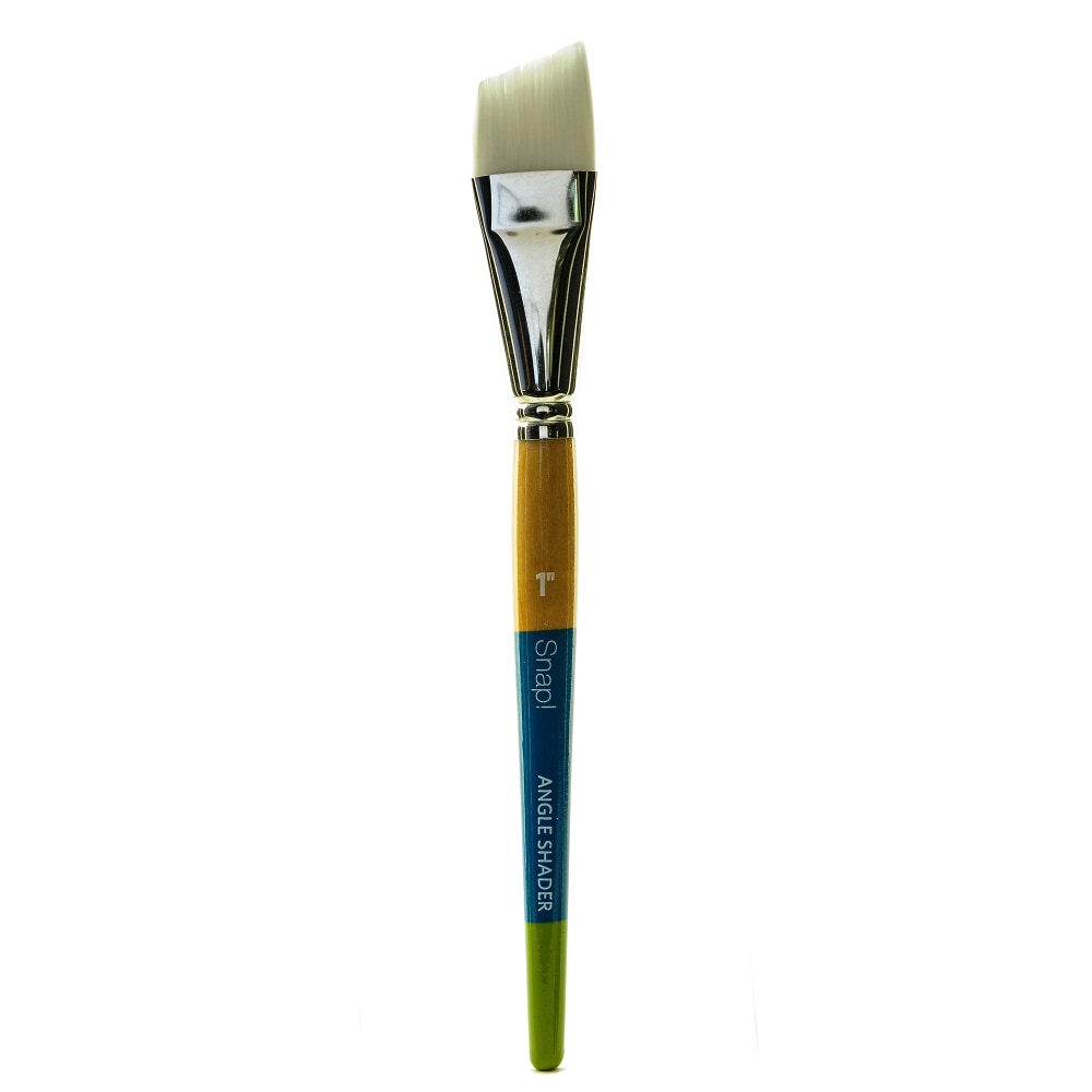 Princeton Snap Paint Brush, Size 1in, Angle Shader Bristle, Syntheitc, Multicolor MPN:9850AS-100
