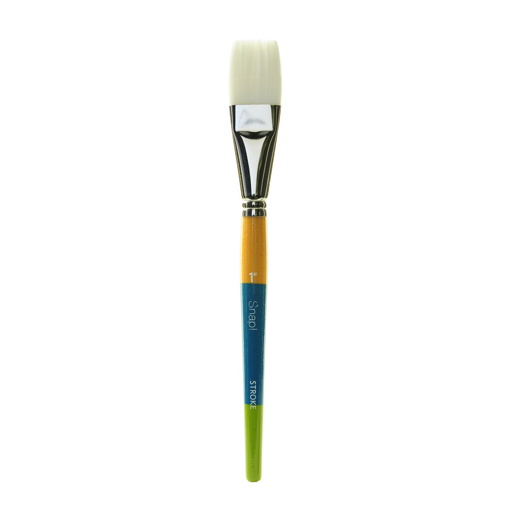 Princeton Snap Paint Brush, 1in, Stroke Bristle, Synthetic, Multicolor MPN:9850ST-100
