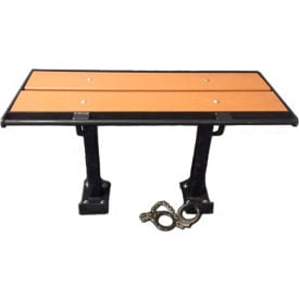 Prisoner Bench 5-ft.Composite Lumber Seating with Steel Frame Without Backrest - Cedar PB5-NB-STD-LR-CEDAR