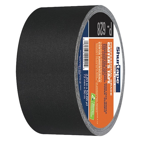 Gaffer'sTape, Blk, 54-5/8ydL, 2-7/8inW, PK16 MPN:106065