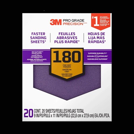 Sanding Sheets, NoSlip, 180Gr, 9
