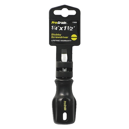 Stubby Screwdriver, 1/4x1-1/2