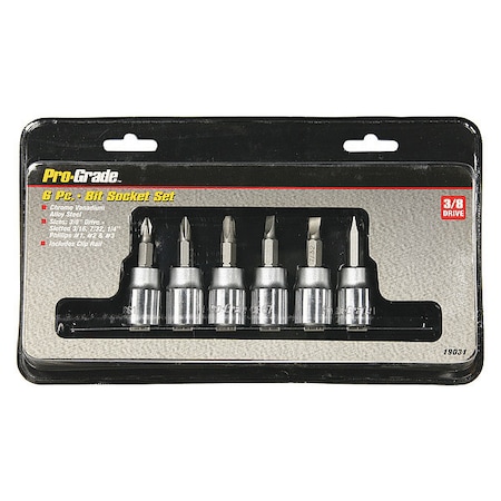 Socket, 6 pcs., 3/8