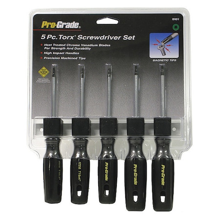 Screwdriver Set, Torx, 5 pcs. MPN:19101