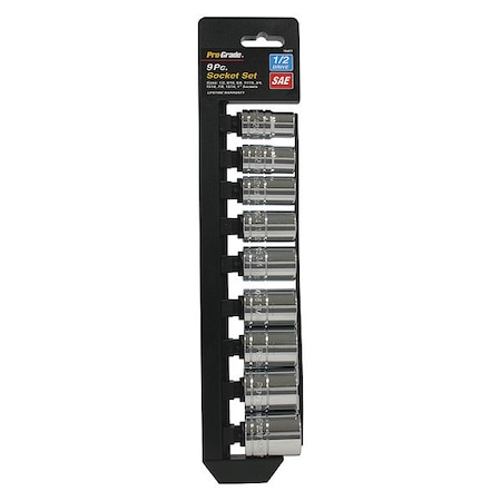 Socket, 9 pcs., 1/2