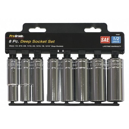 Socket, 8 pcs., 1/2