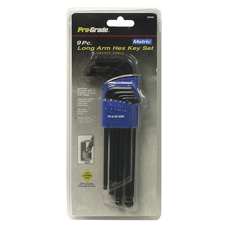 9 Piece Metric L-Shape, Hex Key Set MPN:85336