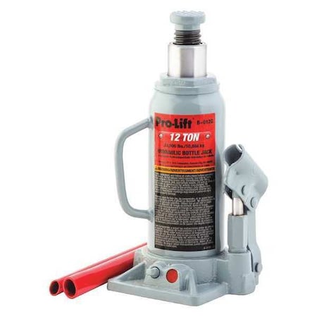 Bottle Jack, Hydraulic, 12 tons MPN:B-012D