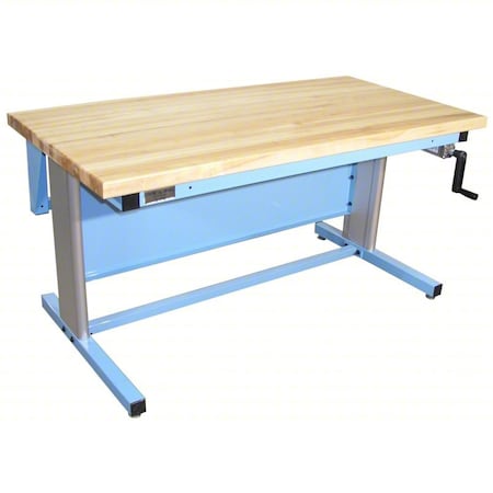 Workstation, Ergo, Solid Maple, Lt Blue MPN:EL6030M-L14