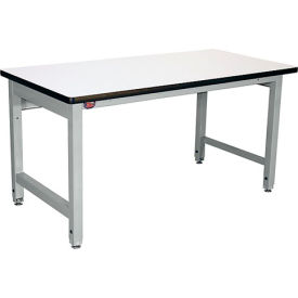 Pro-Line 60 x 30 HD6030P-A31/HDLE-6 Fixed Height Heavy Duty Workbench Laminate Safety Edge Top Gray HD6030P-A31/HDLE-6