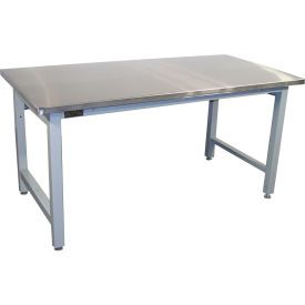 Pro-Line Mobile Workbench with Stainless Steel Top Square Edge 72