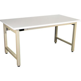 Pro-Line Adjustable Height Workbench with ESD Laminate Box Tube Legs 72
