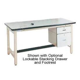 Pro-Line 72 X 30 HD7230ESD-HDLE-H11 Fixed Height Heavy Duty Workbench ESD Laminate Top - Beige HD7230ESD-HDLE-H11