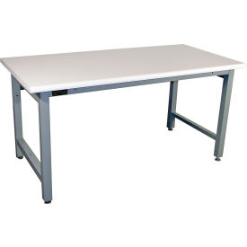 Pro-Line Adjustable Height Workbench with ESD Laminate Box Tube Legs 72