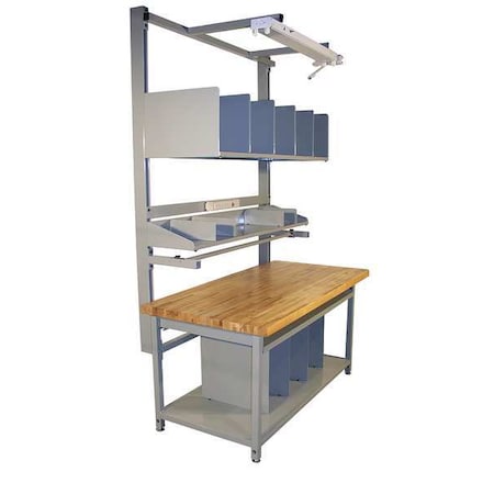Bolted Packaging Work Benches, Butcher Block, 72