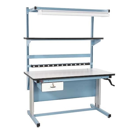 Hand Crank Ergonomic Work Benches, ESD Laminate, 60