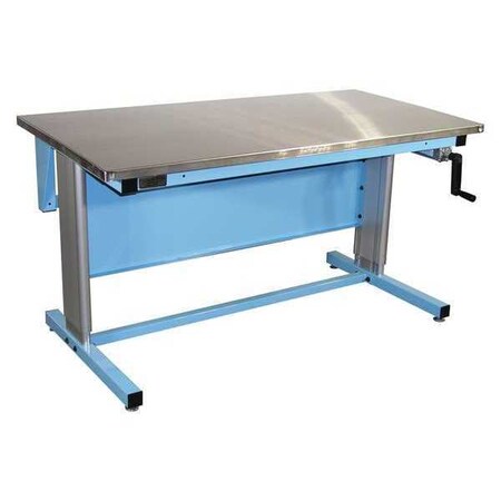 Workstation, Ergo, Stainless Steel, Lt Blue MPN:EL6030S-L14