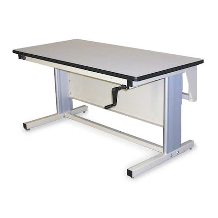 Hand Crank Ergo-line Work Bench, ESD Laminate, 72