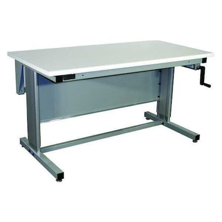 Workstation, Ergo, ESD, Rolled Edge, Lt Gray MPN:EL7230C-A31-SW837-PF90