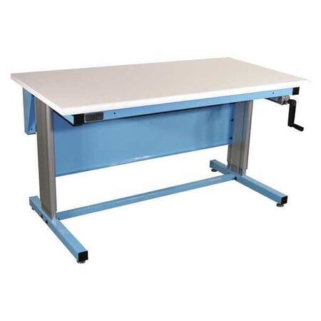 Workstation, Ergo, ESD, Rolled Edge, Lt Blue MPN:EL7230C-L14-SW837-PF90