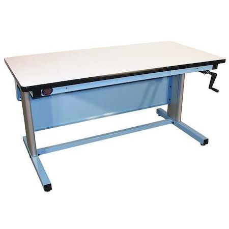 Hand Crank Height Adjustable Work Bench, Laminate, 30