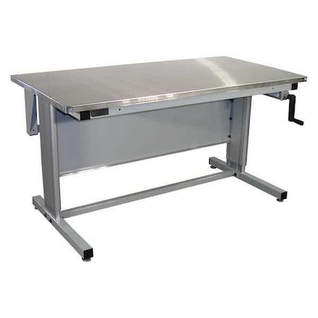 Workstation, Ergo, Stainless Steel, Lt Gray MPN:EL7230S-A31