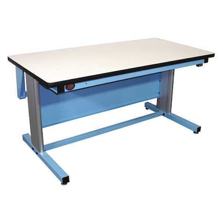 Electric Workbench, ESD Laminate, 60 in W, 30 in to 42 in Height, 330 lb, Cantilever MPN:ELE6030CL14