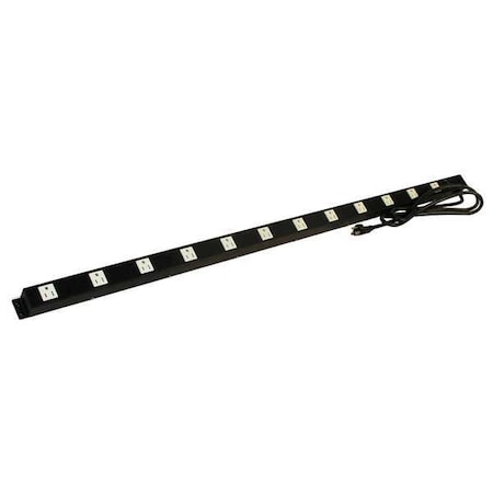 Electrical Powerstrip, Black, 48 In. MPN:ES48 BLACK