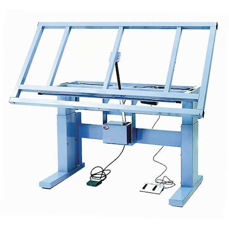 Electric Workbench, Steel, 72 in W, 24-1/2 in to 40-1/2 in Height, 600 lb, Cantilever MPN:EWH7236-L14